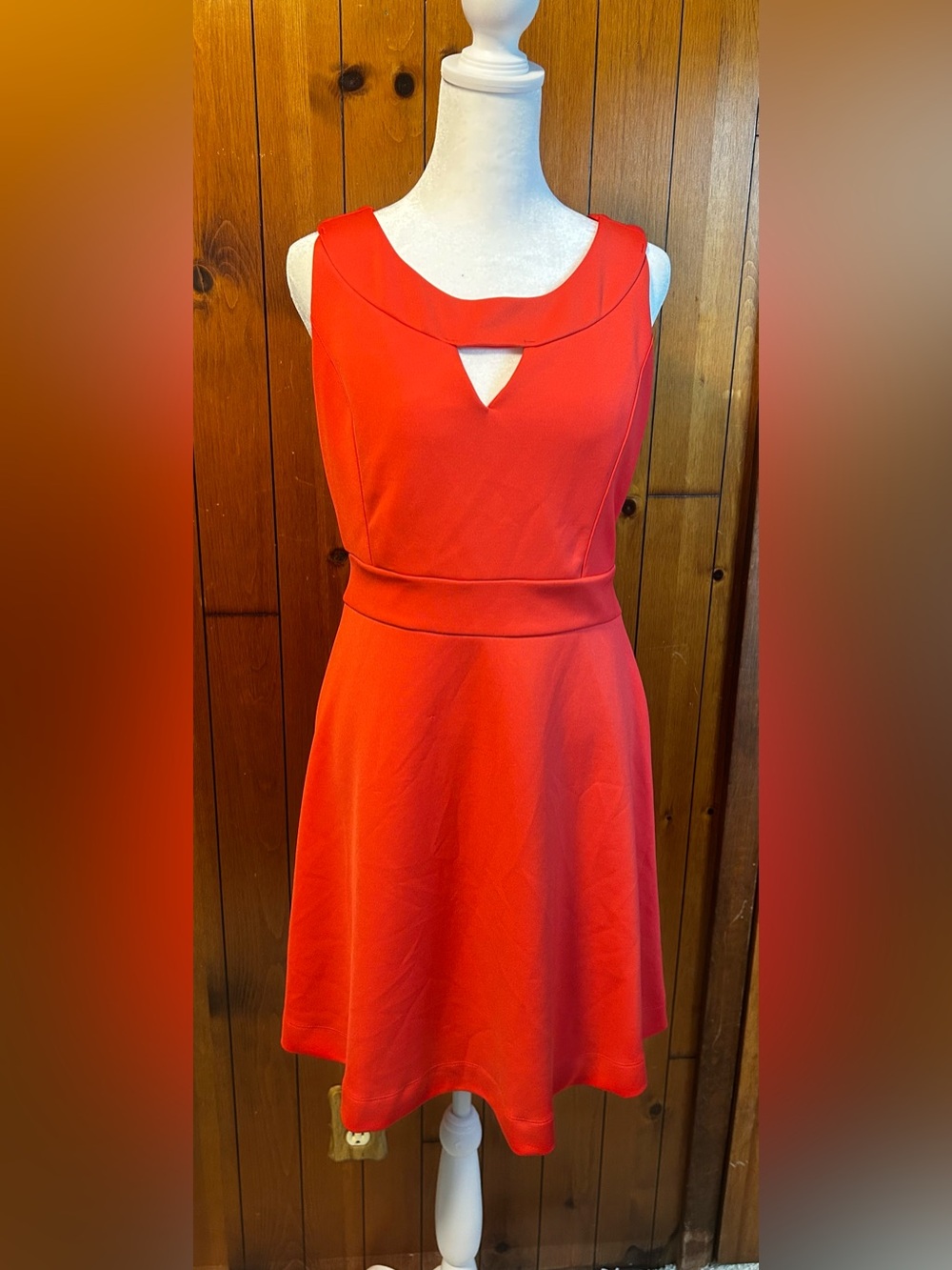 Forenza 90s Vtg Fit & Flare Dress with Keyhole Neckline and Cut out back size M
